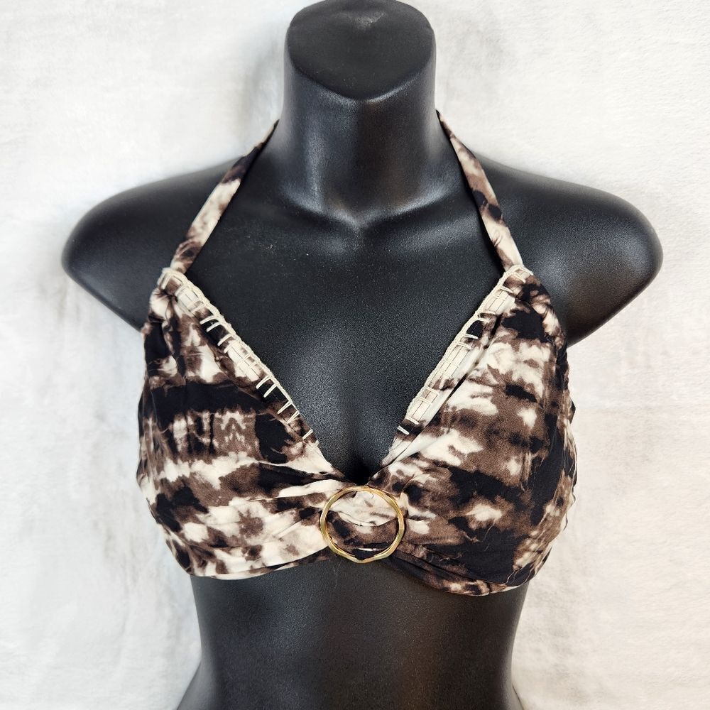 3/$25 Coco Reef Women Halter Twist Bra Bikini Top Size 32D 34D